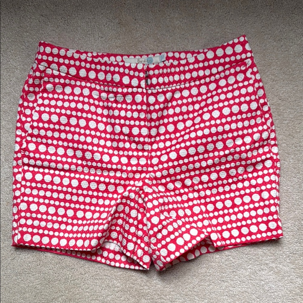 Boden Stylish Pink/coral Polka Dot Women's Shorts size 2